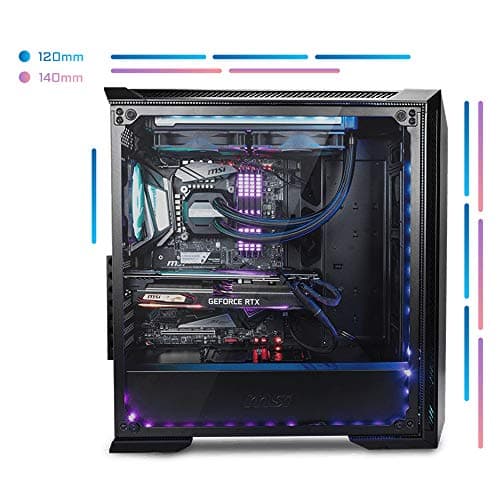 MSI MPG GUNGNIR 100 ATX Mid Tower Black Tempered Glass Side Panel image