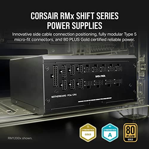 Corsair RM750x SHIFT Black Side Interface 750W Fully Modular 80+ Gold Certified image
