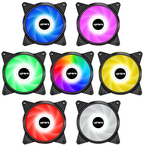 upHere T7SYC7 120mm Black Addressable RGB PWM 6-Pack image