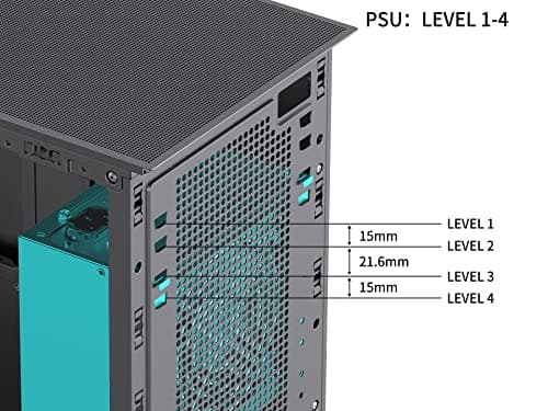 Jonsbo D41 ATX Mid Tower Black with Mesh Screen, Tempered Glass Side Panel, USB 3.2 Gen 2 Type-C, and USB 3.2 Gen 1 Type-A image