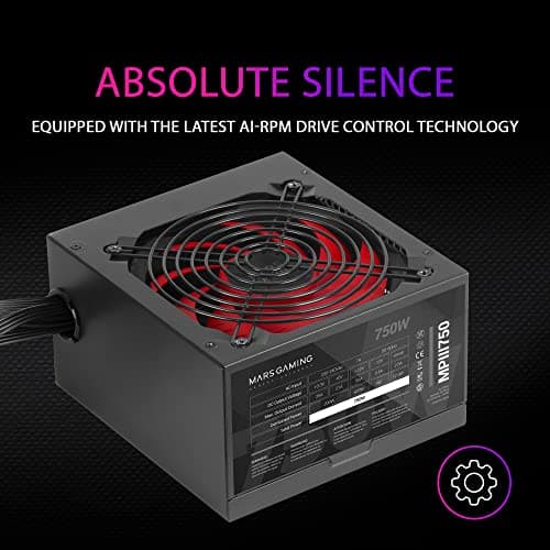 Mars Gaming MPIII750 White ATX 750W Non-Modular image