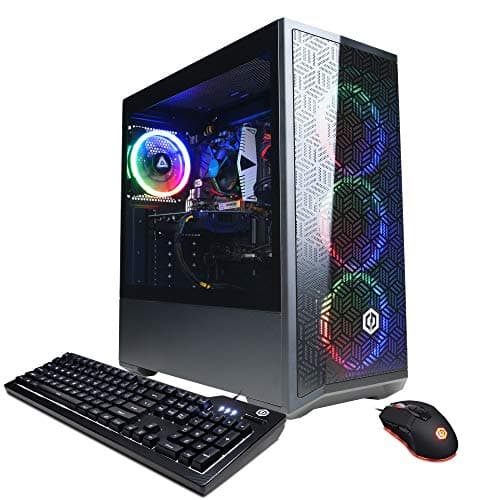 CyberPowerPC MASTERBOX NR640 ATX Mid Tower Black with Tempered Glass Side Panel and USB 3.2 Gen 1 Type-A Front Panel image