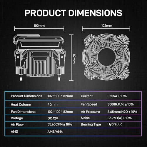 Inter-Tech ALSEYE W90 Air 55.65 CFM White / Black image