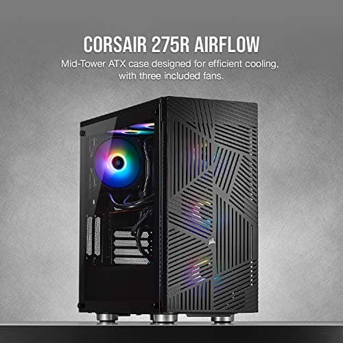 CORSAIR CARBIDE 275R Mid-Tower Gaming Case, Tempered Glass- Black (CC-9011132-WW) image