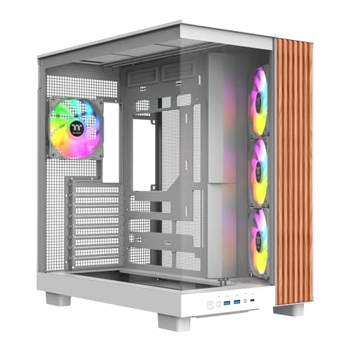 Thermaltake View 380 XL WS ARGB Mid Tower Chassis Wood Edition Snow image