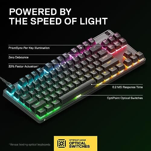 SteelSeries Apex 9 TKL RGB Wired SteelSeries OptiPoint Linear Gaming Keyboard image