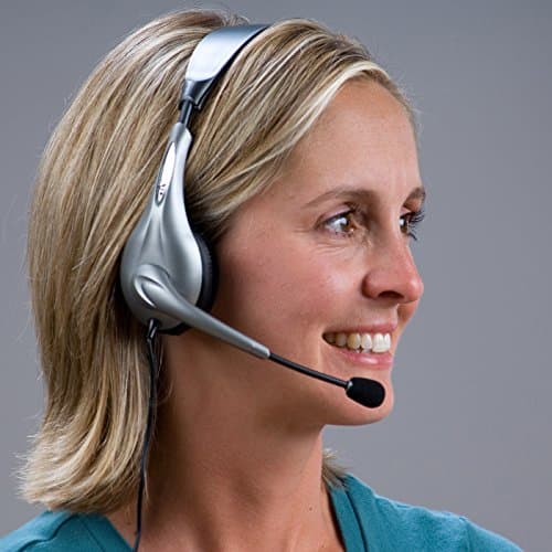 Cyber Acoustics AC-850 Closed-Back Wired Headphones (Black / Silver) image