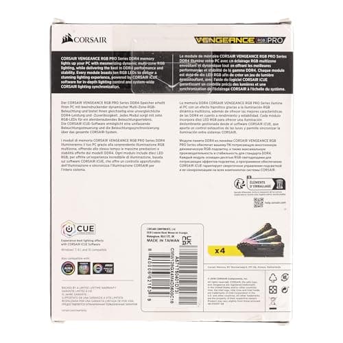 Corsair Vengeance RGB Pro Black DDR4-3600 CL18 128GB (4x32GB) image