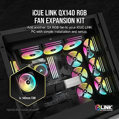 Corsair iCUE LINK QX140 140mm Black ARGB PWM image