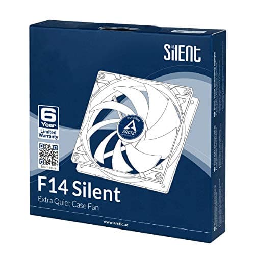 ARCTIC F14 SILENT-140 mm Standard Case Fan, Ultra Low Noise Cooler, Silent Cooler with Standard Case, Push- or Pull Configuration Possible image