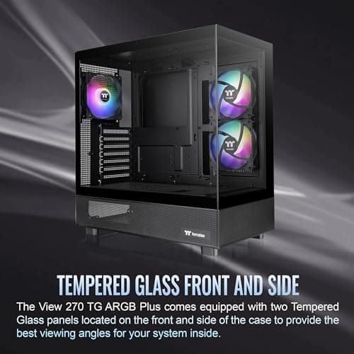Thermaltake View 270 Plus ATX Mid Tower Black Tempered Glass ARGB image
