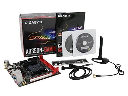 GIGABYTE GA-AB350N-Gaming WIFI (AMD/Ryzen AM4/B350/RGB Fusion/HDMI/DP/M.2/SATA/USB 3.1 Type-A/Wifi/Mini ITX/DDR4 Motherboard) image