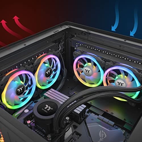 Thermaltake SWAFAN 12 120mm RGB 54.85 CFM Black 3-Pack image