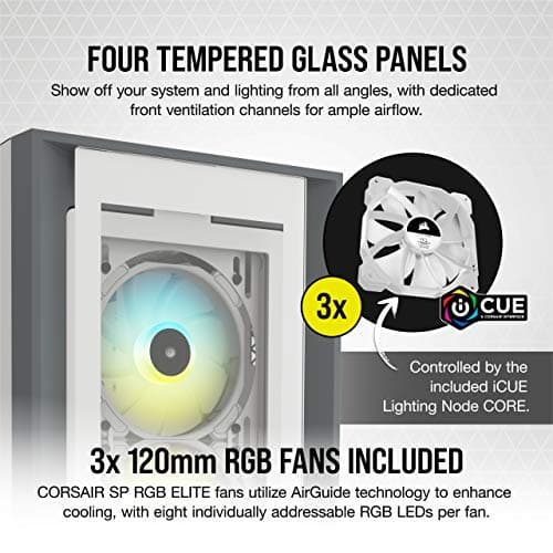 Corsair iCUE 5000X RGB ATX Mid Tower White / Gray Tempered Glass image