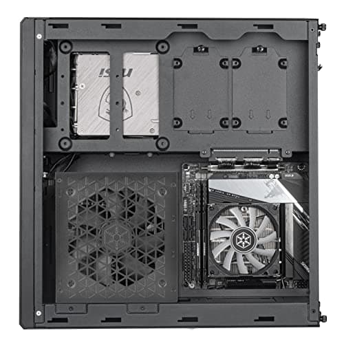 Silverstone Milo 12 HTPC Black Mesh Side Panel, USB 3.2 Gen 2 Type-C, USB 3.2 Gen 1 Type-A image