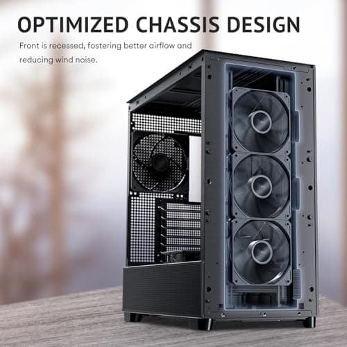 Antec FLUX ATX Mid Tower Black / Brown Tempered Glass Side Panel image