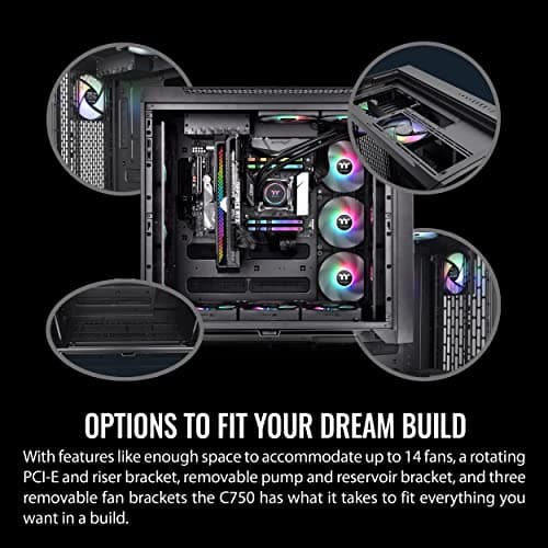 Thermaltake CTE C750 ARGB ATX Full Tower Black Tempered Glass Side Panel image