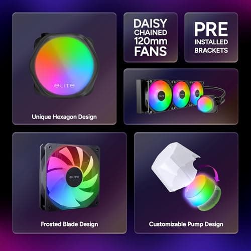 Cooler Master Elite 84.2 CFM Water 360mm Black image