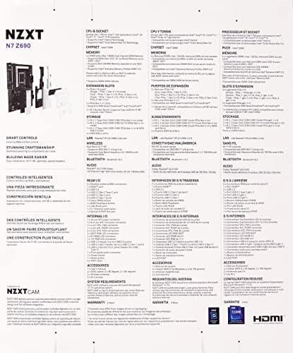 NZXT N7 Z690 LGA 1700 ATX Motherboard (White) image