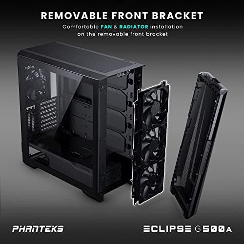 Phanteks ECLIPSE G500A Performance ATX Mid Tower Black Tempered Glass Side Panel image