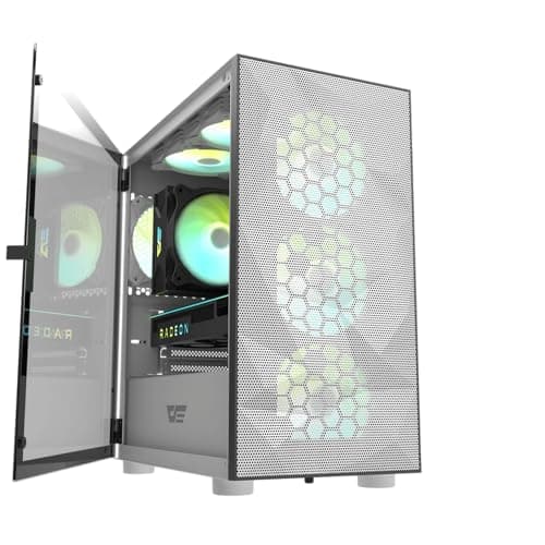 darkFlash DLM 21 MicroATX Mid Tower Black Tempered Glass Side Panel main image