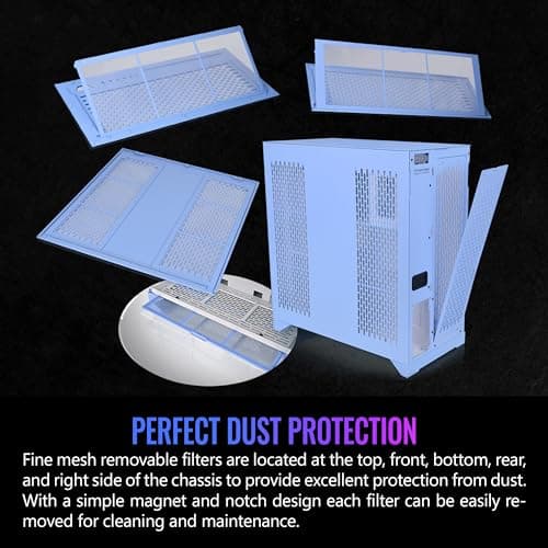 Thermaltake CTE E600 ATX Mid Tower Blue Tempered Glass Side Panel, USB 3.2 Gen 2 Type-C USB 3.2 Gen 1 Type-A Front Panel image