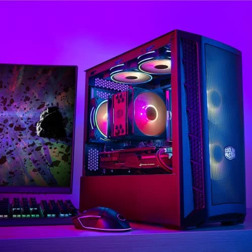 Cooler Master MasterBox MB311L ARGB Micro ATX Mid Tower Black with ARGB, Tempered Glass Side Panel, and USB 3.2 Gen 1 Type-A image