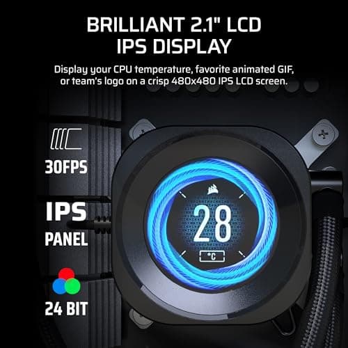 Corsair NAUTILUS Water 360mm RS LCD 72.8 CFM Black image