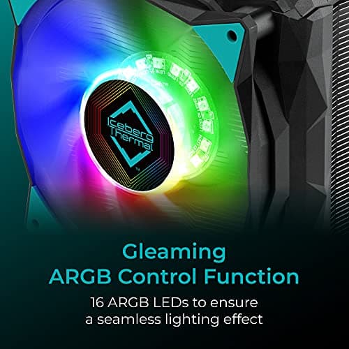 Iceberg Thermal IceSLEET G4 OC 58.5 CFM Air 156mm Black / Teal image