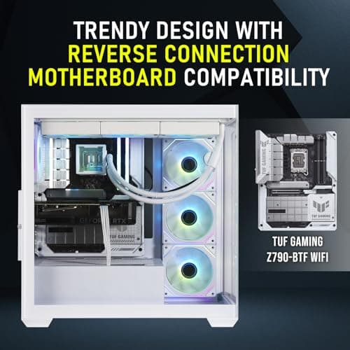 BitFenix CETO300 ATX Mid Tower White with Tempered Glass Side Panel and USB 3.2 Gen 2 Type-C USB 3.2 Gen 1 Type-A image