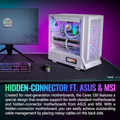 Thermaltake Ceres 330 ARGB ATX Mid Tower White Tempered Glass image