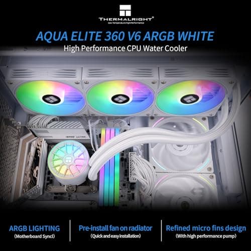 Thermalright Aqua Elite ARGB V6 Liquid Water 360mm 70.84 CFM White image