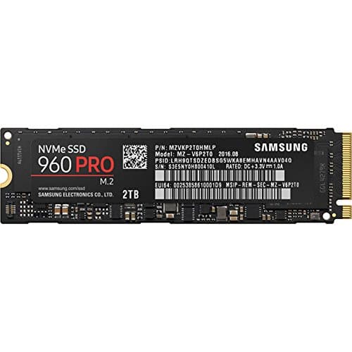 Samsung 960 Pro 2TB M.2-2280 SSD PCIe 3.0 X4 NVMe main image