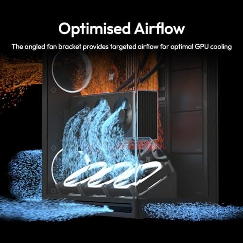 HAVN HS420 VGPU ATX Mid Tower Black Tempered Glass Side Panel, USB 3.2 Gen 2 Type-C and USB 3.2 Gen 1 Type-A image