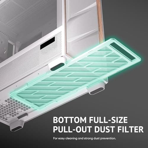 Antec FLUX PRO ATX Full Tower White / Brown Tempered Glass Side Panel, USB 3.2 Gen 2 Type-C, USB 3.2 Gen 1 Type-A image