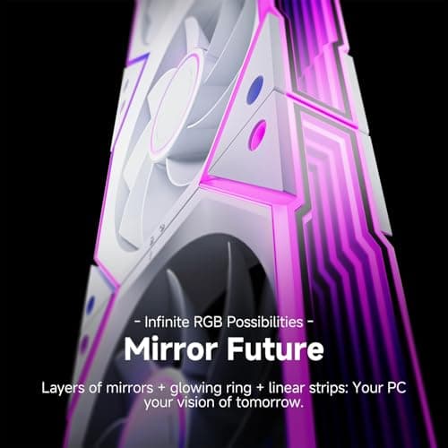 Asiahorse NYOTA Ultra 120mm Daisy Chain PWN Fans White Reverse Blade image