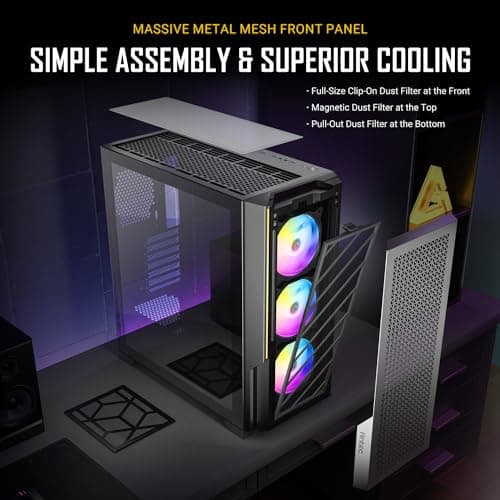 Antec P20C ARGB ATX Mid Tower Black Tempered Glass image