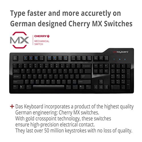 Das Keyboard Model S Professional Wired Standard Cherry MX Blue Mechanical Keyboard image