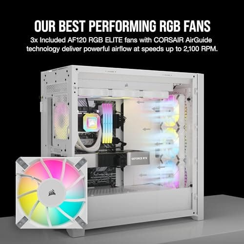 Corsair iCUE 5000D ATX Mid Tower White Tempered Glass RGB AIRFLOW image
