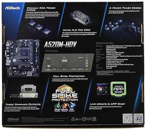 ASRock A520 M-HDV DDR4 Micro ATX image