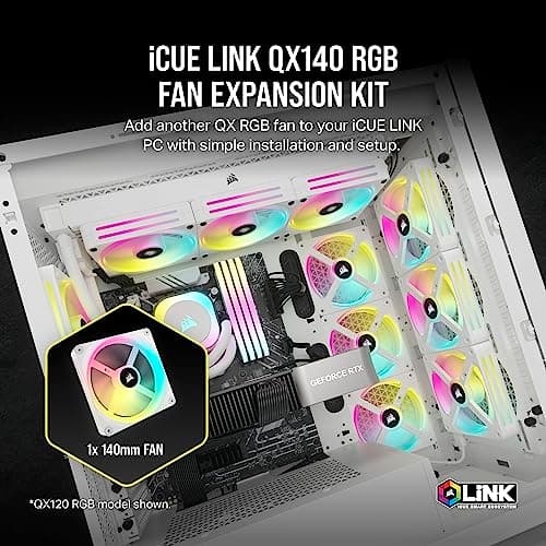 Corsair iCUE LINK QX140 140mm White ARGB image