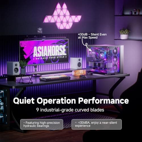 Asiahorse NYOTA Ultra 120mm Daisy Chain PWN Fans Black Reverse Blade image