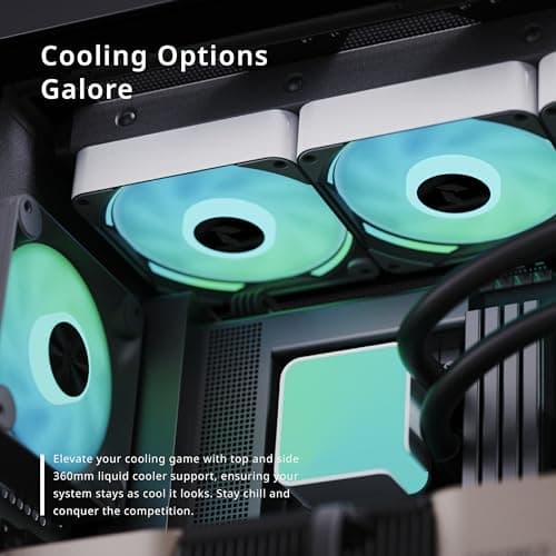 APNX Creator C1 ATX Mid Tower White Tempered Glass Side Panel image