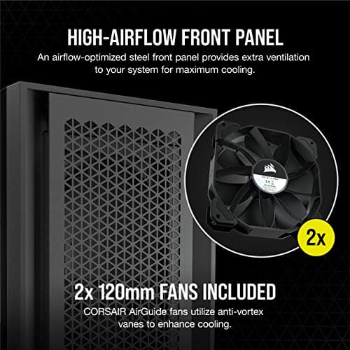 Corsair 5000D AIRFLOW ATX Mid Tower Black with Tempered Glass Side Panel, USB 3.2 Gen 2 Type-C, and USB 3.2 Gen 1 Type-A image