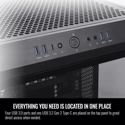 Thermaltake The Tower 500 ATX Mid Tower Black Tempered Glass Side Panel image