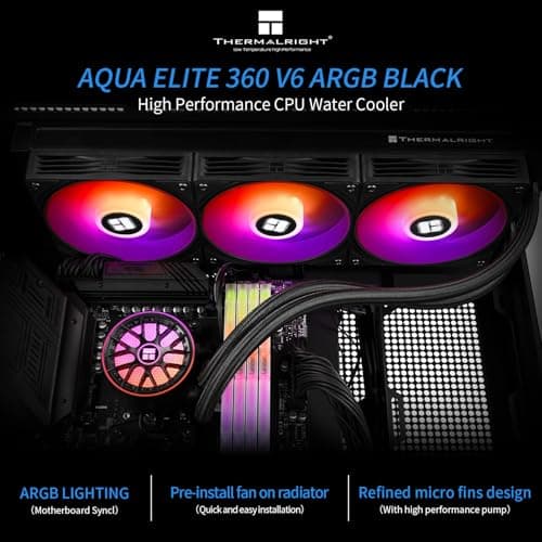 Thermalright Aqua Elite ARGB V6 Water 360mm 70.84 CFM Black image
