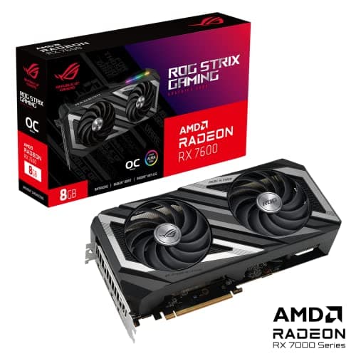 Asus ROG STRIX OC Radeon RX 7600 8GB GDDR6 Black / Silver image
