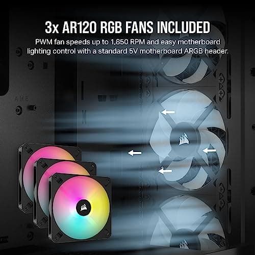 Corsair 3000D ATX Mid Tower Black RGB AIRFLOW Tempered Glass image