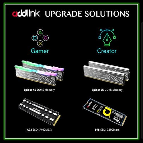 Addlink A93 PS5 4TB SSD M.2-2280 PCIe 4.0 X4 NVMe image