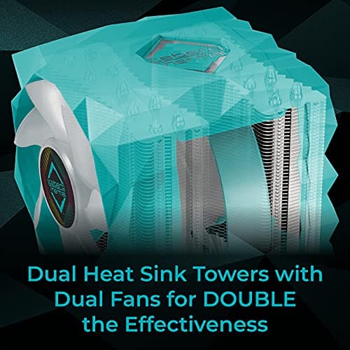 Iceberg Thermal IceSLEET X7 Air Dual 96 CFM 166mm Teal / Silver image